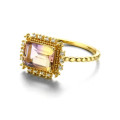 anel amethyst gemstone prata 925 anéis